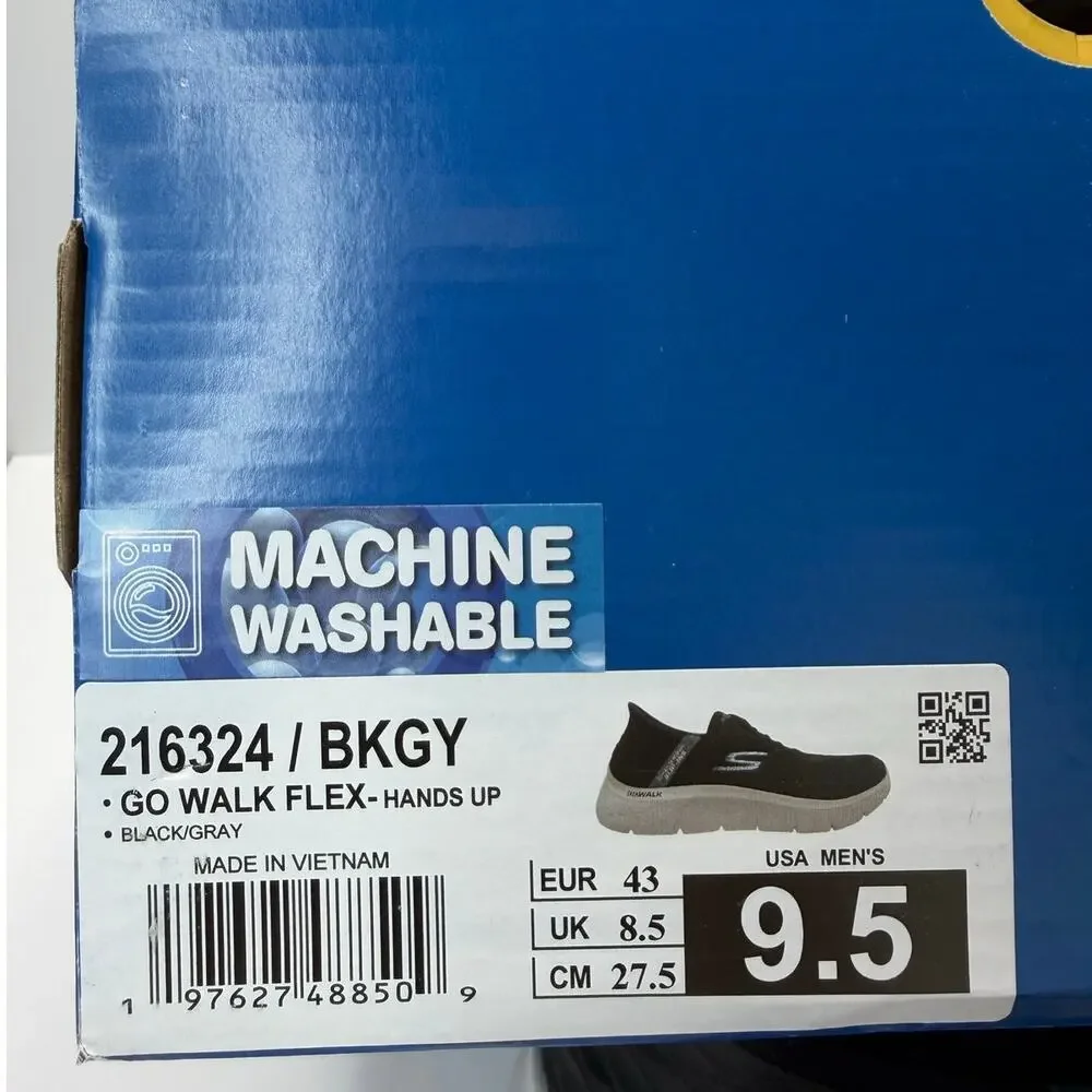 Skechers Performance Go Walk Flex Hands Up Slip-In Sneaker Black 216324 Men 9.5